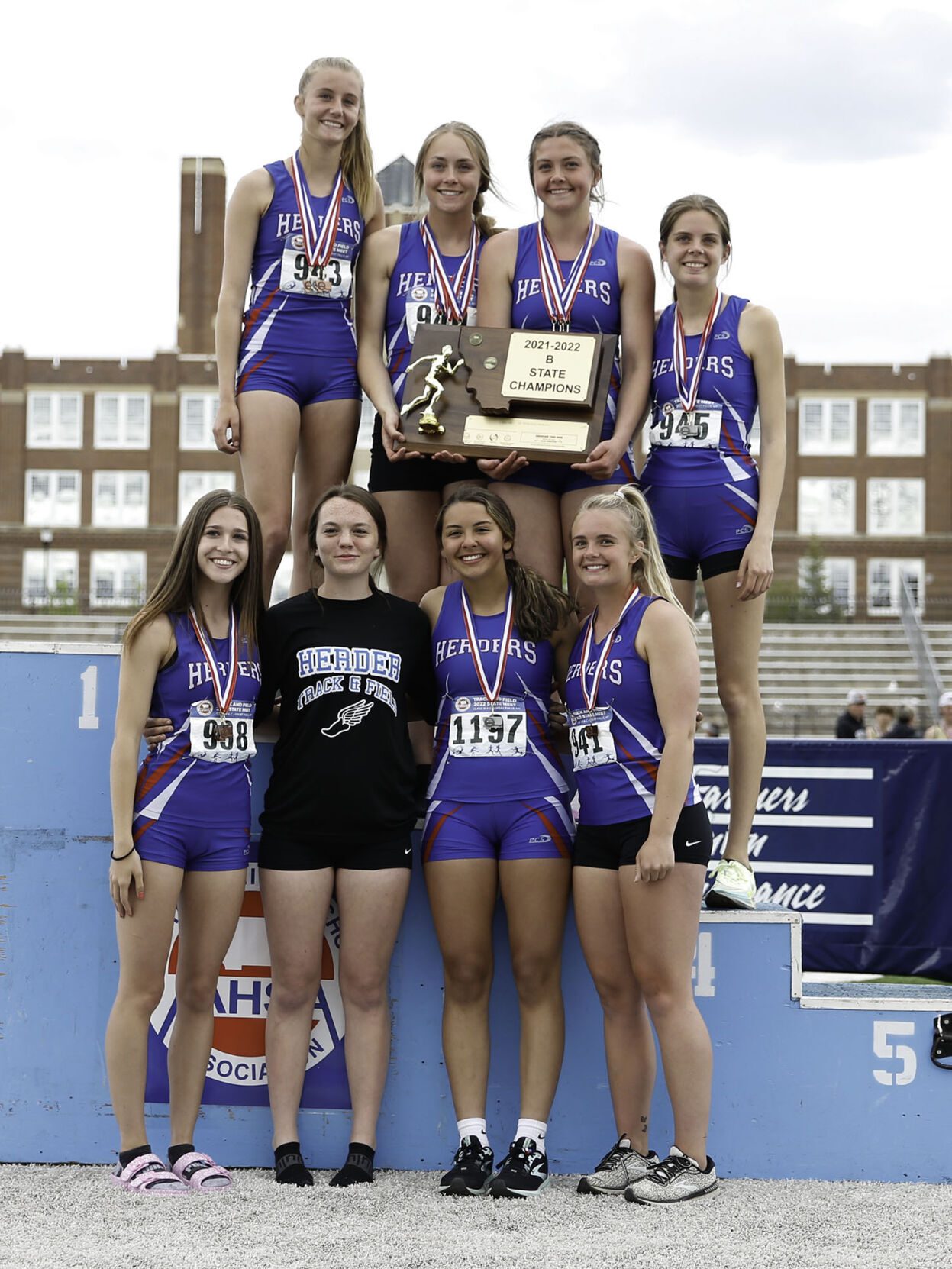 Class B girls team state champion